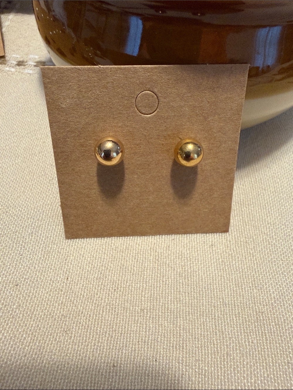 Gold Ball Stud Earrings - Classic Women Jewelry